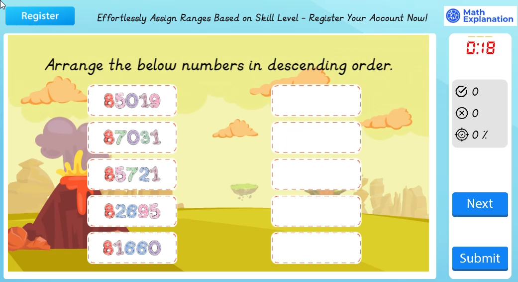 Math Explanation | Arranging numbers in descending order - Engaging ...