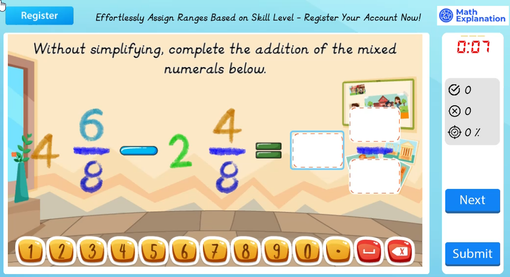 Withdraaws Math Math Explanation | Subtraction involving fraction and mixed numerals ...
