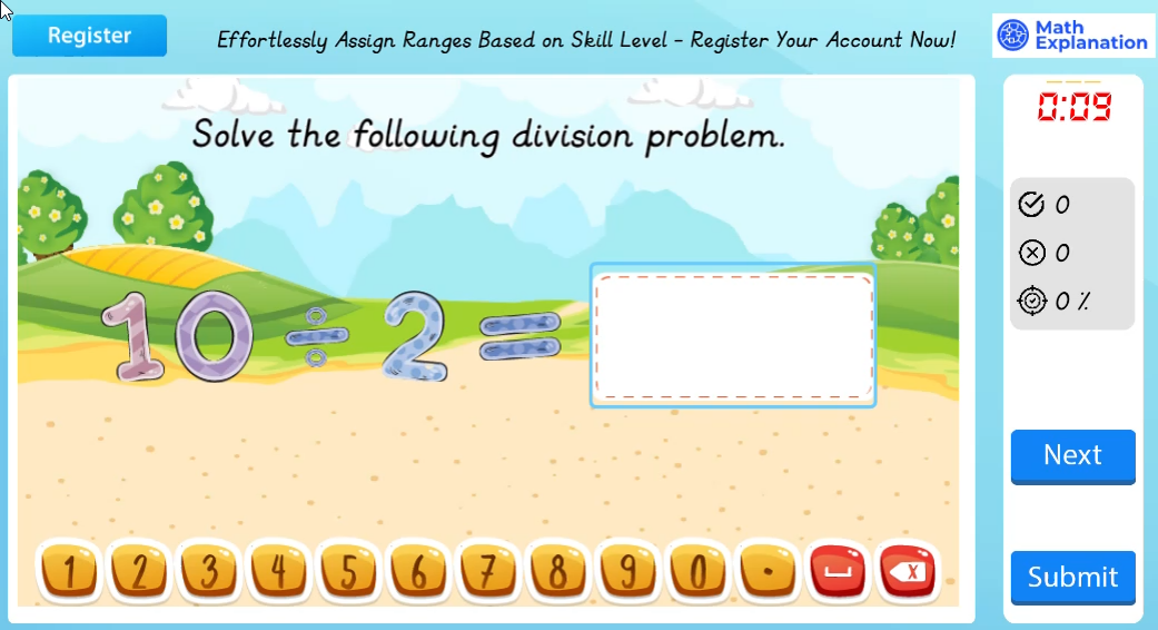Math Explanation | Division by 2 - Engaging Primary Maths Software