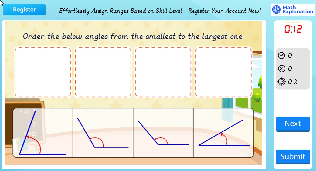 Math Explanation | Ordering angles from smallest to largest - Engaging ...