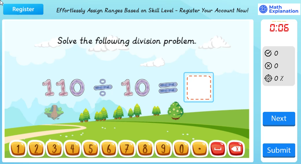 Math Explanation | Division by 10 - Engaging Primary Maths Software